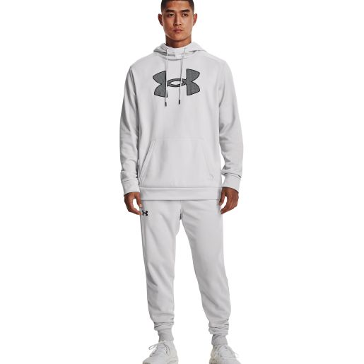 Under Armour Men s Halo Gray Black Fleece Big Hoodie Hartville