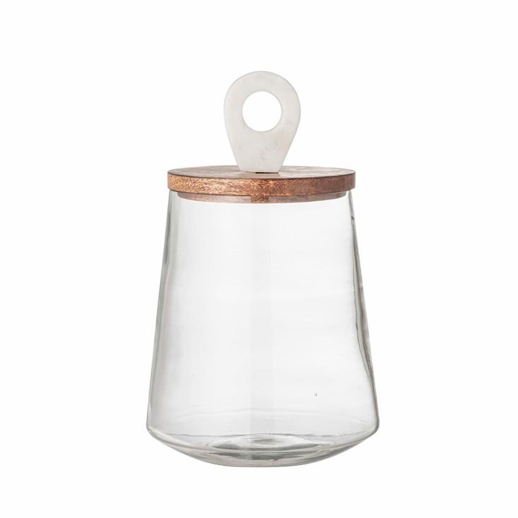 Bloomingville Glass Jar with Cork Ball Lid, 11.5 in.