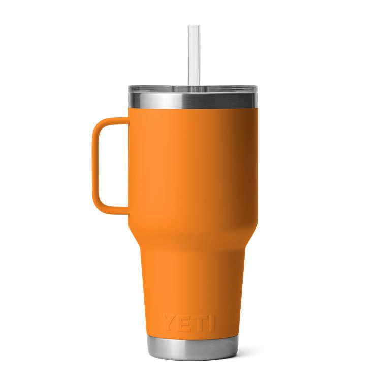 Yeti Rambler 35 oz Straw Mug King Crab Orange