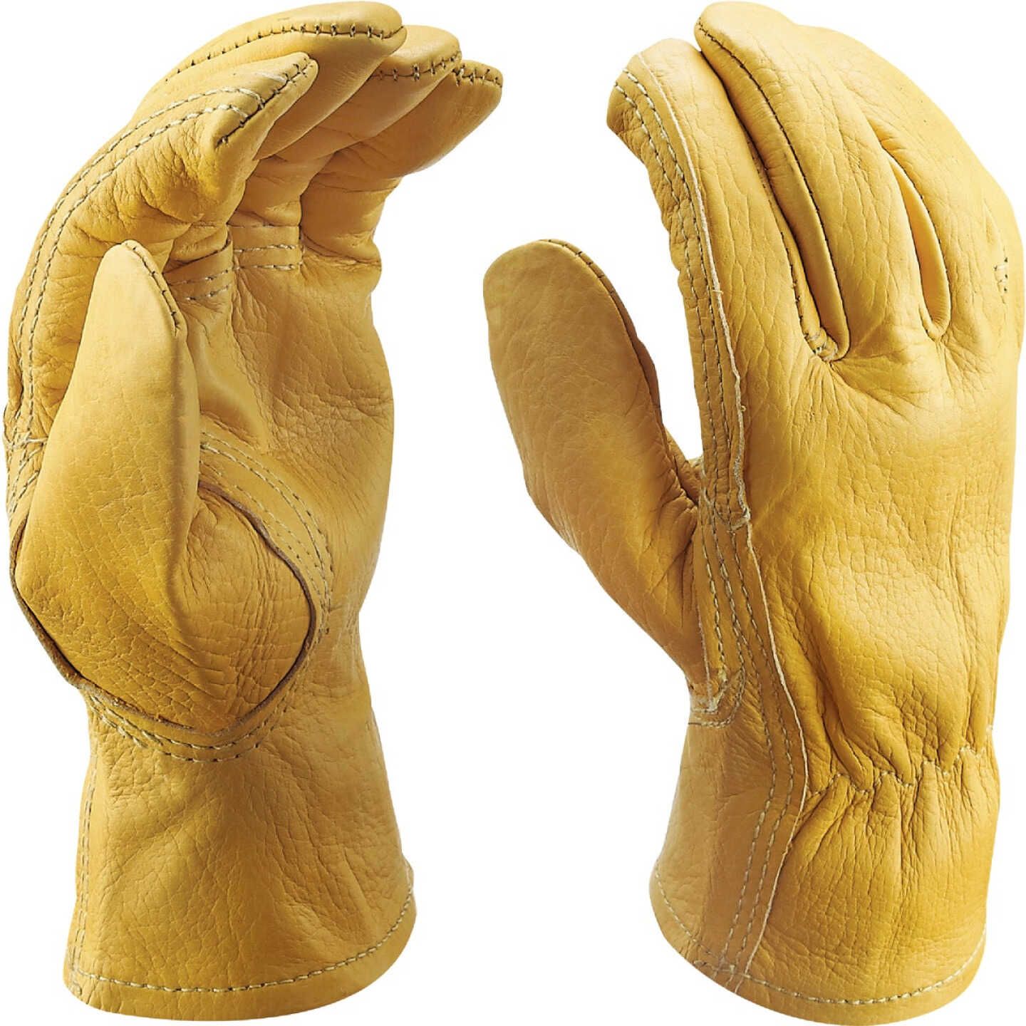 Do it Best Men's Medium Tan Top Grain Cowhide Leather Work Gloves