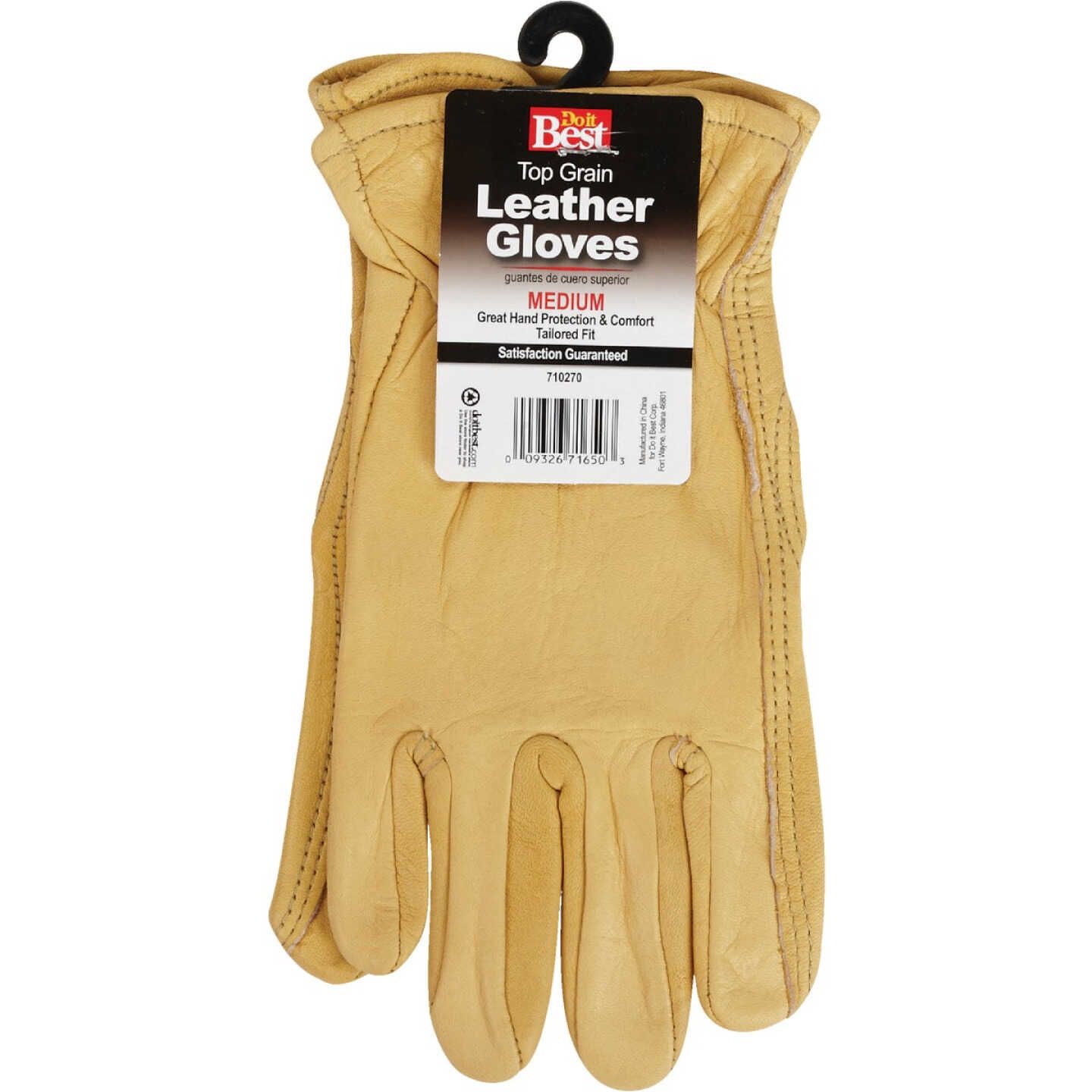 Do it Best Men's Medium Tan Top Grain Cowhide Leather Work Gloves