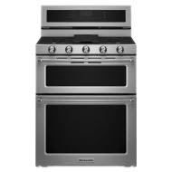 KitchenAid 30-Inch 5 Burner Gas Double Oven Convection Range