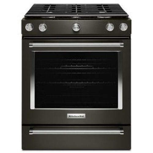 KitchenAid 30-Inch 5-Burner Gas Slide-In Convection Range