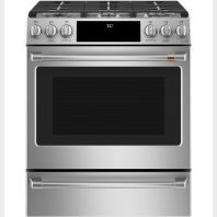 Cafe Café™ 30" Smart Slide-In, Front-Control, Gas Range with Convection Oven