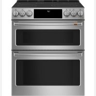 Cafe Café™ 30" Smart Slide-In, Front-Control, Radiant and Convection Double-Oven Range