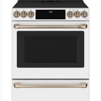 Cafe Café™ 30" Smart Slide-In, Front-Control, Induction and Convection Range with Warming Drawer