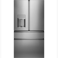 Cafe Café™ ENERGY STAR® 27.8 Cu. Ft. Smart 4-Door French-Door Refrigerator in Platinum Glass