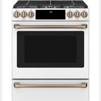 Cafe Café™ 30" Smart Slide-In, Front-Control, Gas Range with Convection Oven