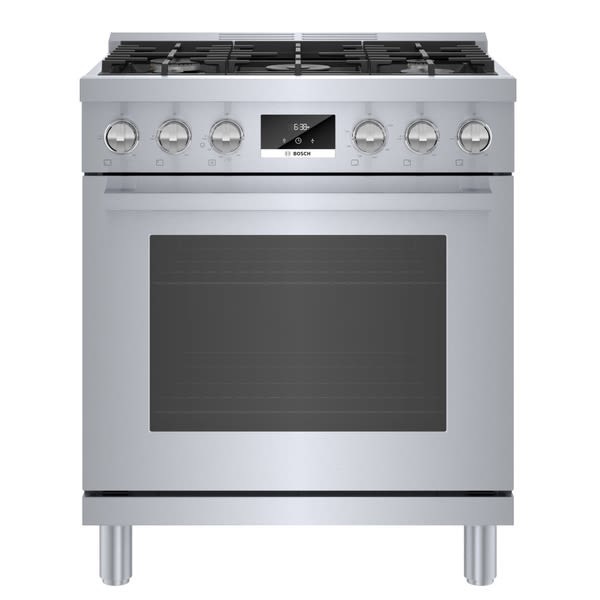 Bosch 800 Series, Gas Freestanding Range, 30'', Stainless Steel