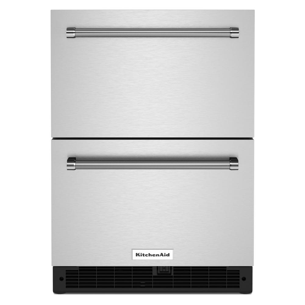 KitchenAid 24" Stainless Steel Undercounter Double-Drawer Refrigerator