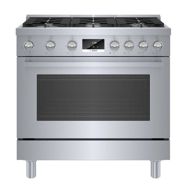 Bosch 800 Series, Gas Freestanding Range, 36'', Stainless Steel