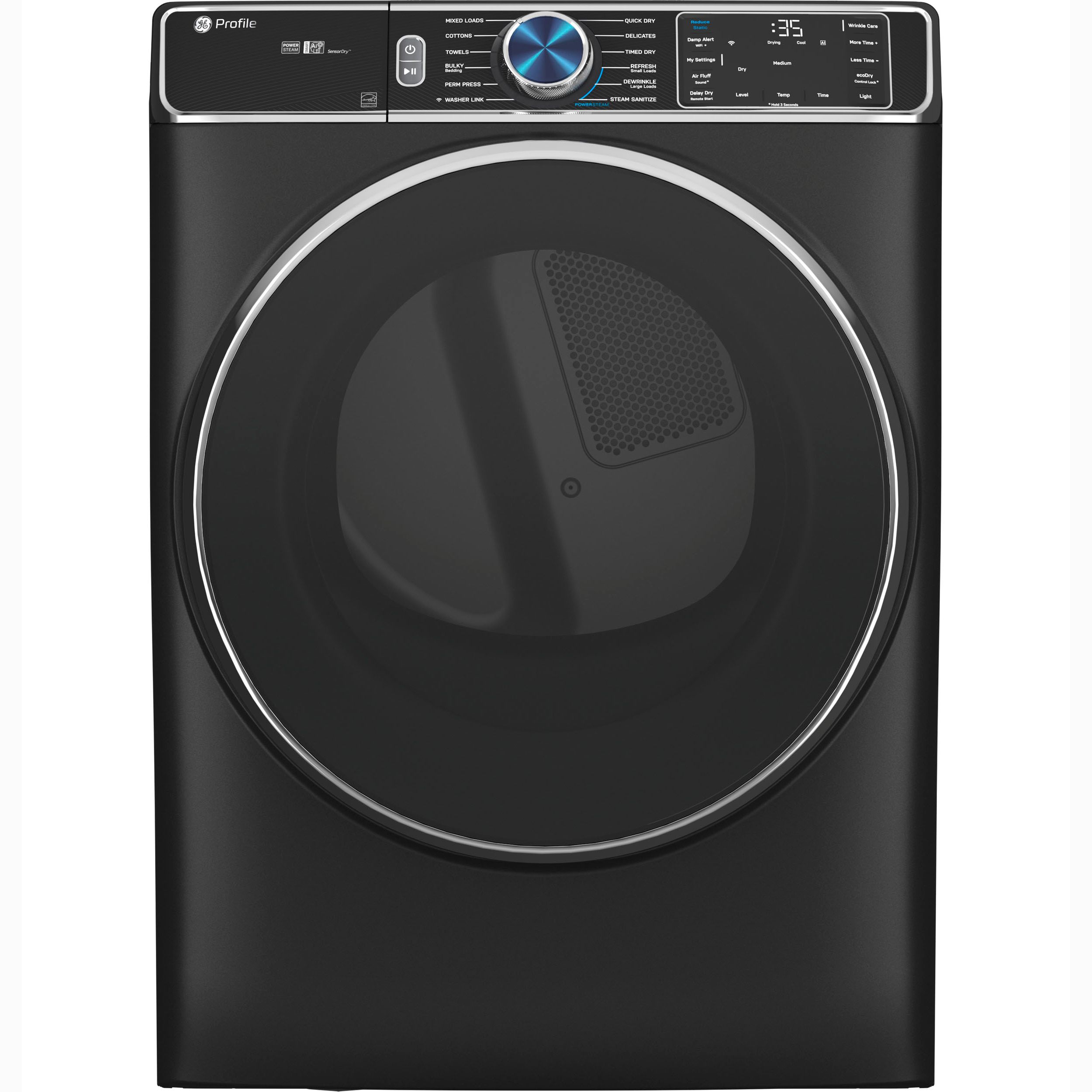 GE Profile™ ENERGY STAR® 7.8 cu. ft. Capacity Smart Front Load Electric Dryer with Steam and Sanitize Cycle