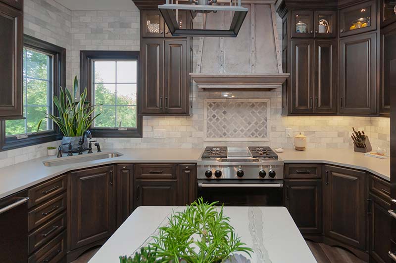 What Materials are Available - Light Grey Full Height Backsplash