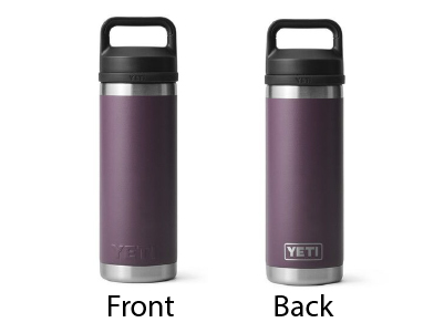 REAL YETI 18 Oz. Laser Engraved Nordic Purple Stainless Steel 