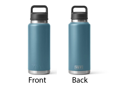 REAL YETI 36 Oz. Laser Engraved Nordic Blue Yeti Rambler Bottle With Chug  Cap Personalized Vacuum Insulated YETI 