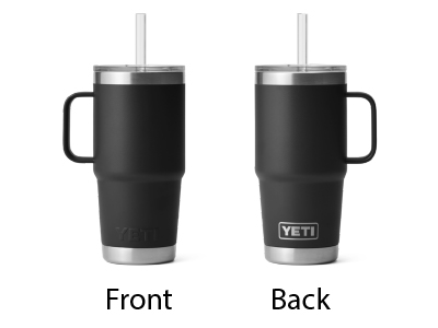 Yeti 25 oz. Rambler Straw Mug Black