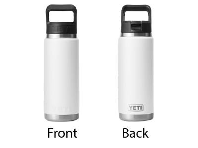 REAL YETI 26 Oz. Laser Engraved White Stainless Steel Yeti