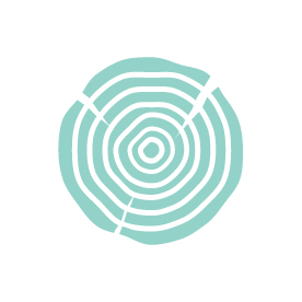 A graphic of a target in teal and white.