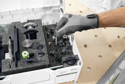 Spaces for router bits
