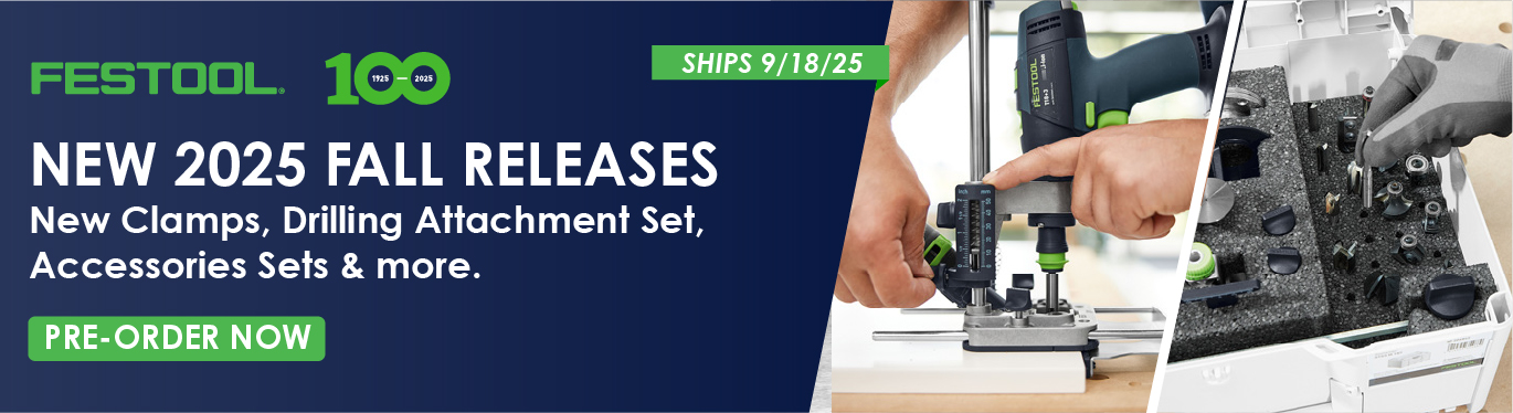 Search result page to pre-order tools, kits, and accessories from Festool.