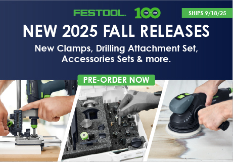 Search result page to pre-order tools, kits, and accessories from Festool.