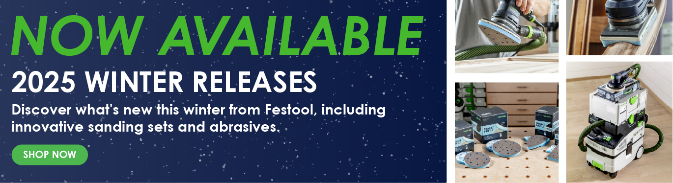 Festool New 2025 Winter Release Search Page.