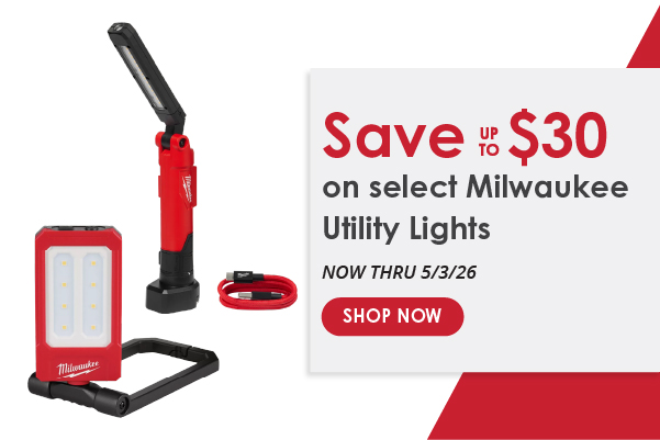 Search result page with Milwaukee UTILITY LIGHTS.