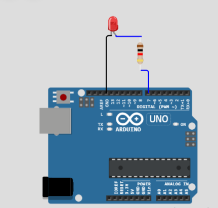Kontrol LED dengan wokwi