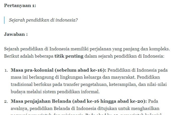 sekolah pertama di indonesia