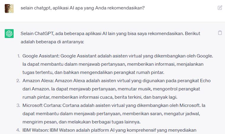 rekomendasi aplikasi AI