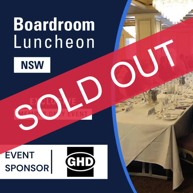 SOLD OUT: Boardroom Luncheon with Tim Parker, CEO High Speed Rail Authority