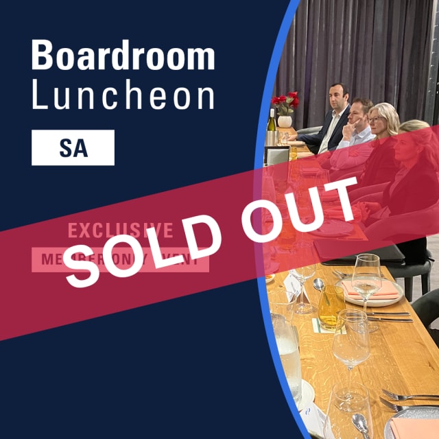 SOLD OUT: Boardroom Luncheon with Jeremy Conway, Chief Executive Infrastructure SA