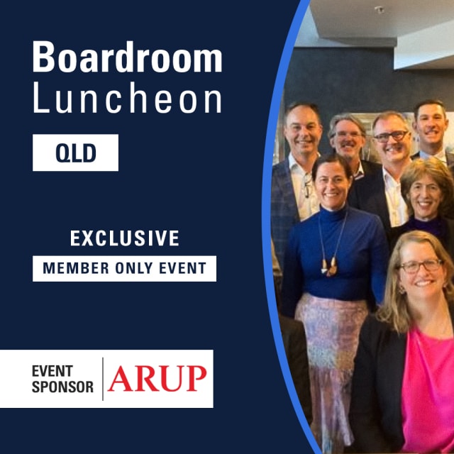 Boardroom Luncheon with Sally Stannard, Director-General at Department of Transport and Main Roads