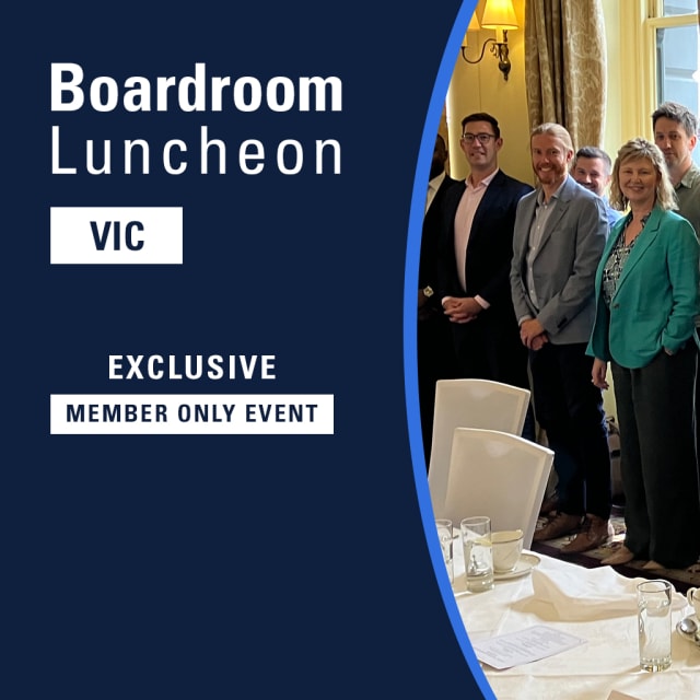 Boardroom Luncheon with Priscilla Radice, Chief Executive Officer, Victorian Health Building Authority