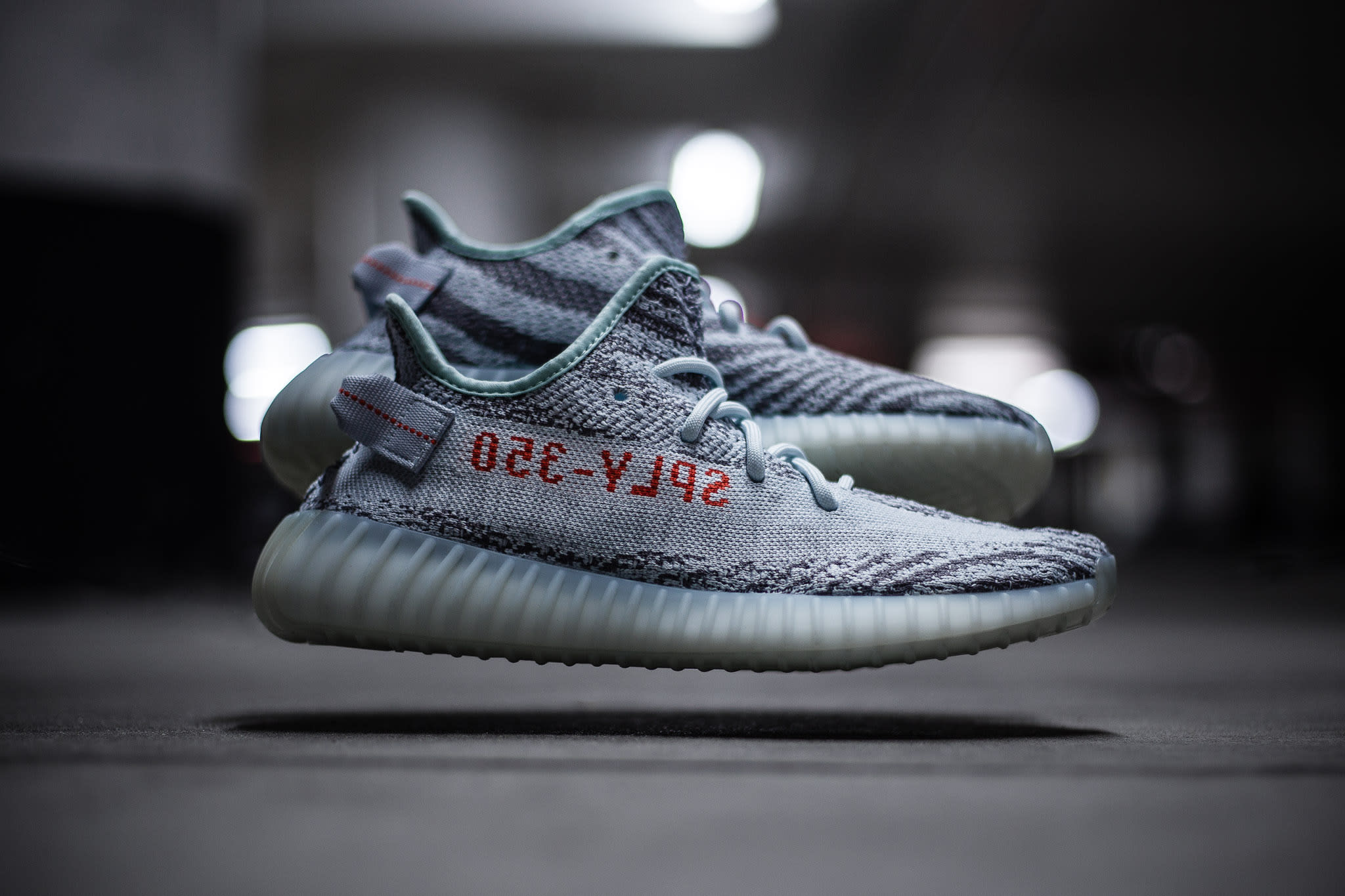 yeezy shoes blue tint