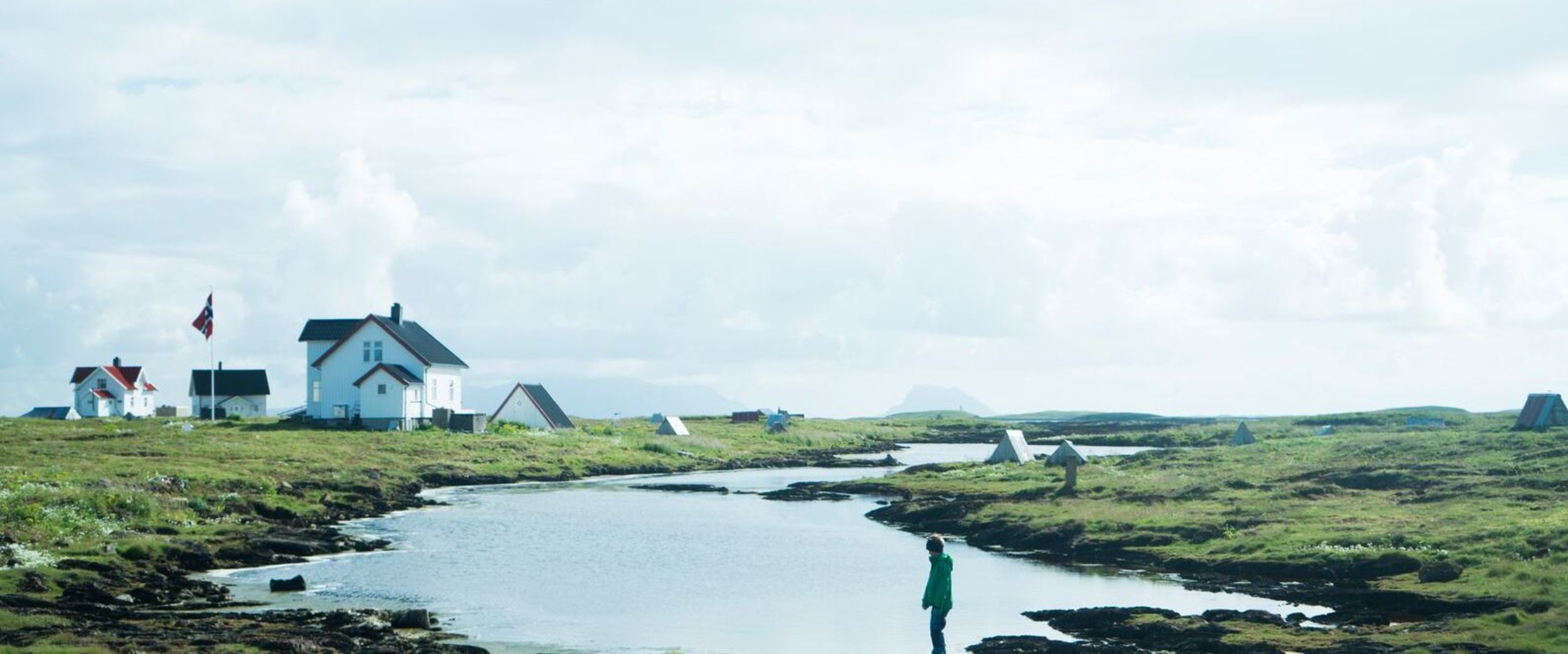 Vega landscape with small houses for eider ducks. Photo: Anton Ligaarden, visitnorway.com