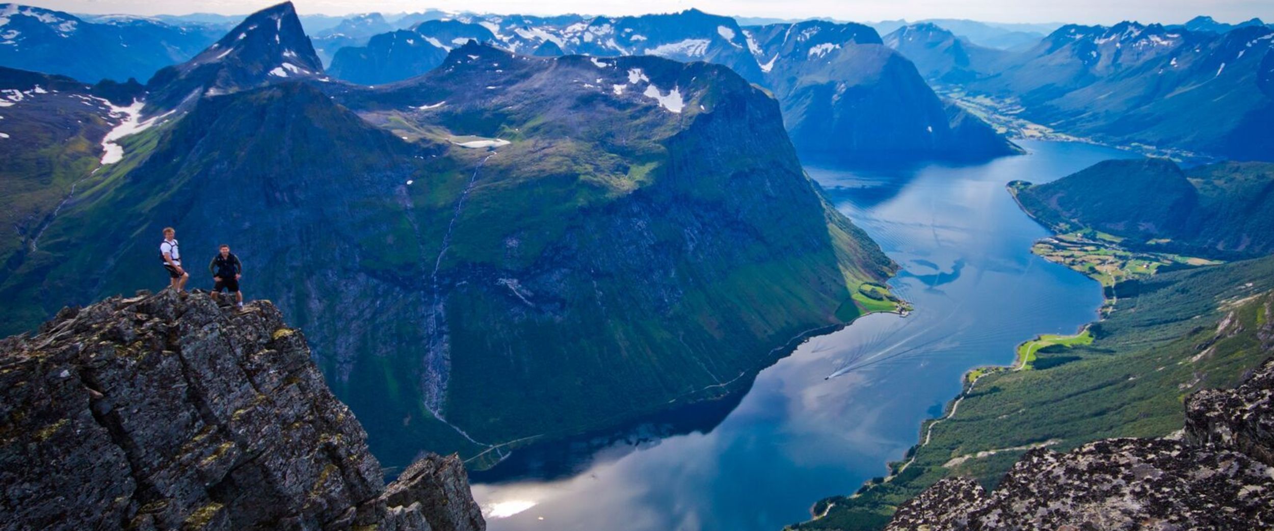 Mountains around a fjord at Sunnmøre. Photo: Håvard Myklebust, visitnorway.com