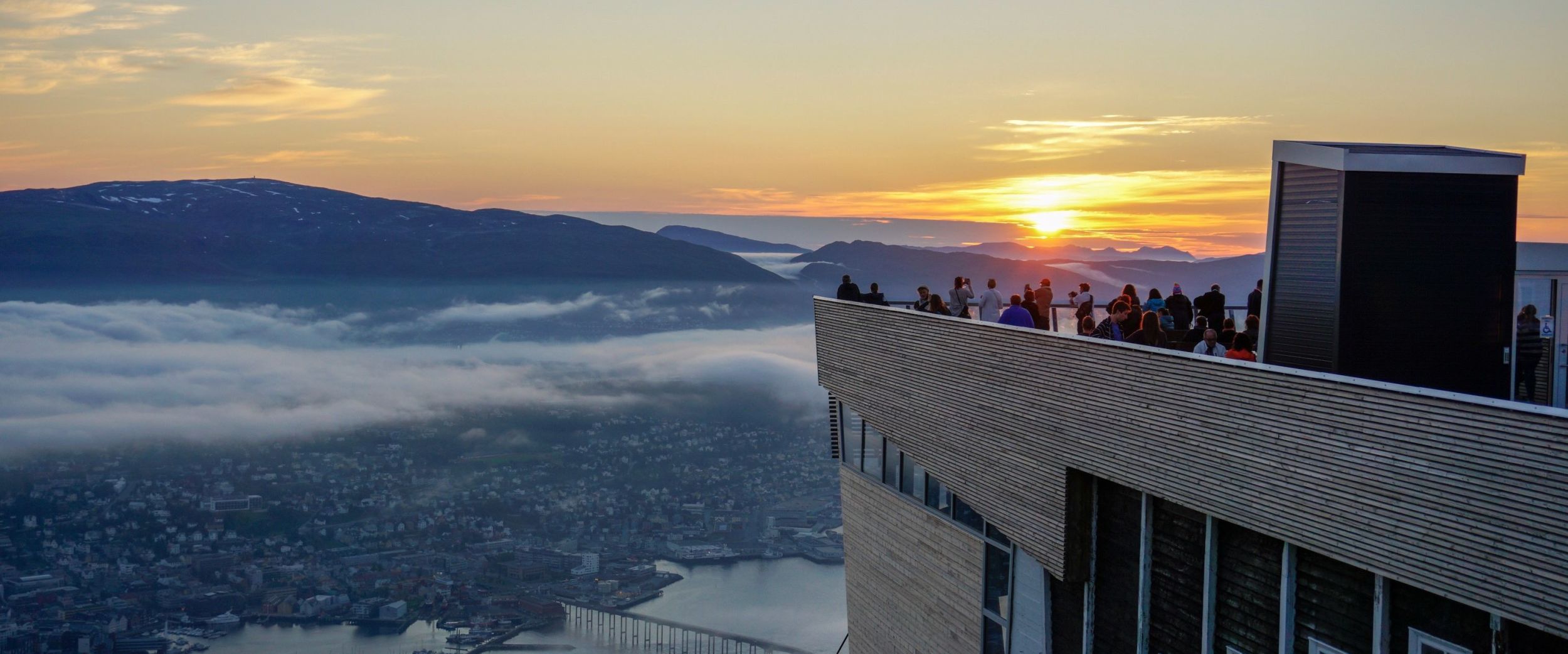 Utsikt frå Fjellheisen i Tromsø