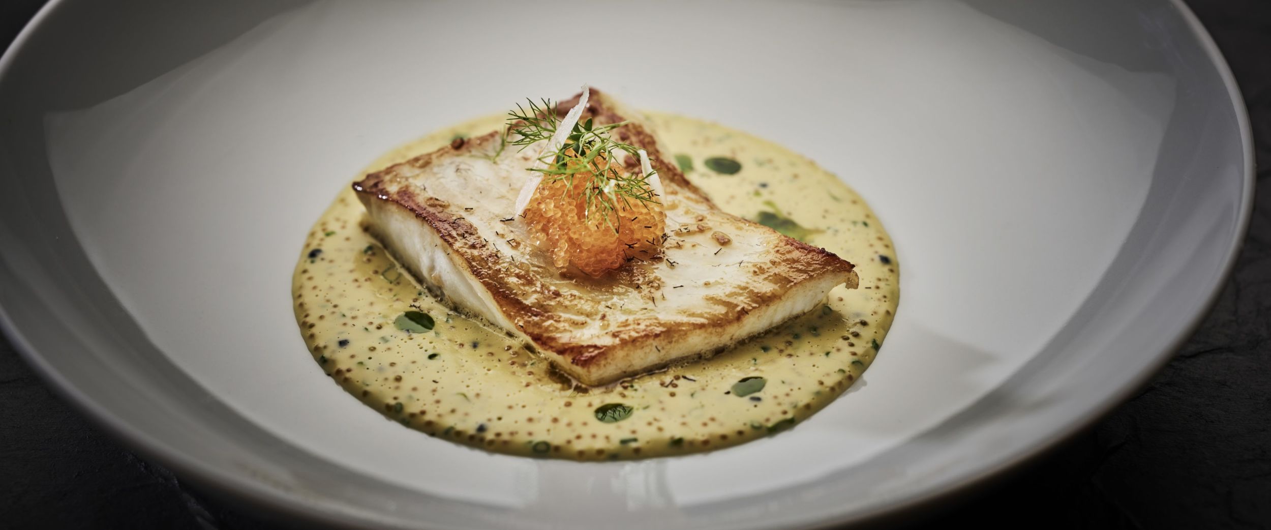 Pan-fried turbot - With caviar and fennel sauce from Hildring Fine Dining, photo by Tom Haga