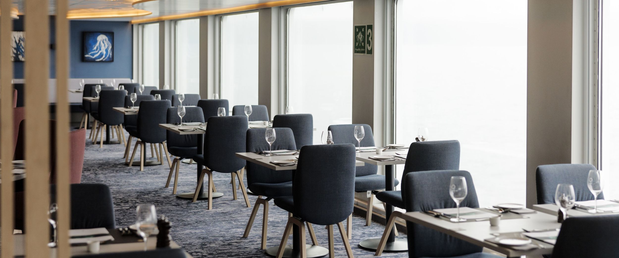 Havrand Restaurant with high quality furniture. Photo Marius Beck Dahle