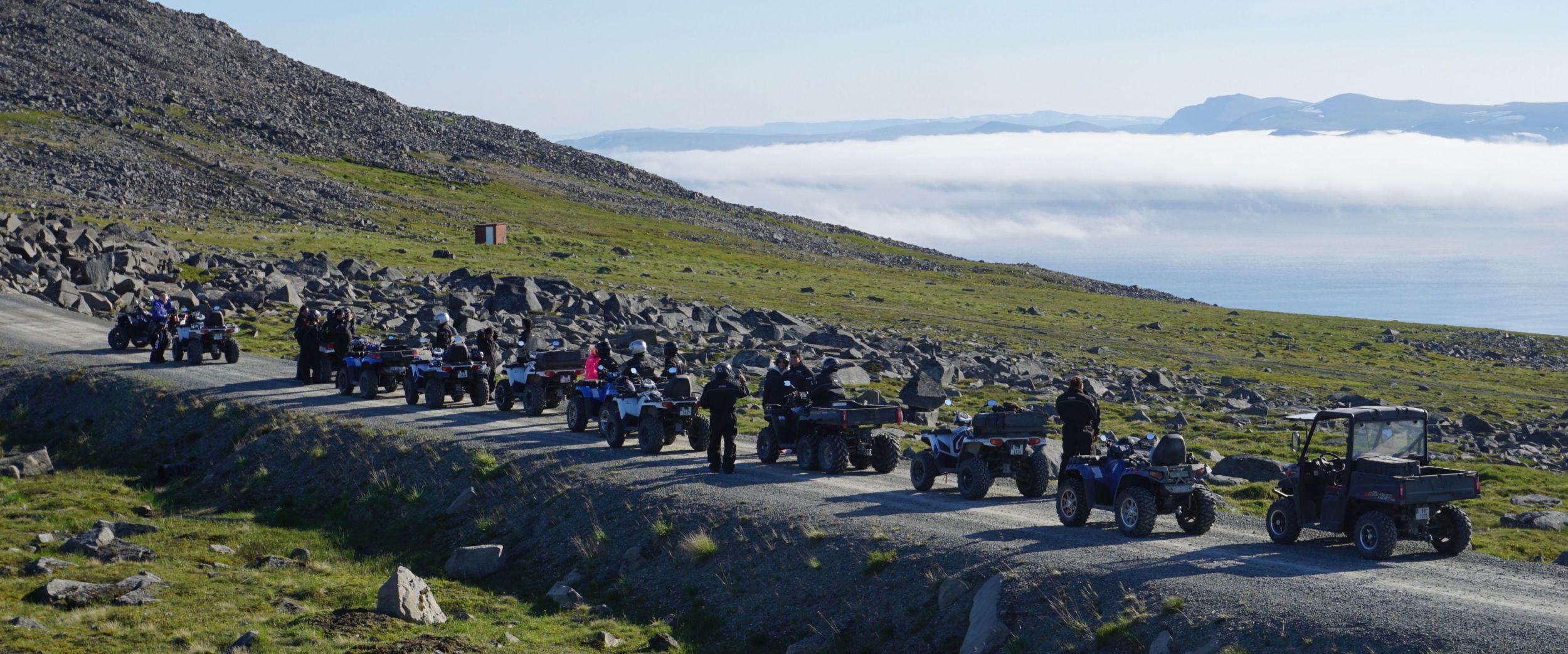 Quadbiking at the Northcape in the summer