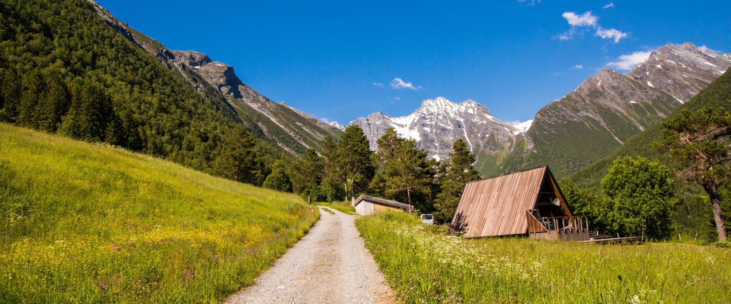 An old and tiny road up in the mountains next to Hjørundfjorden. Photo: Adobestock