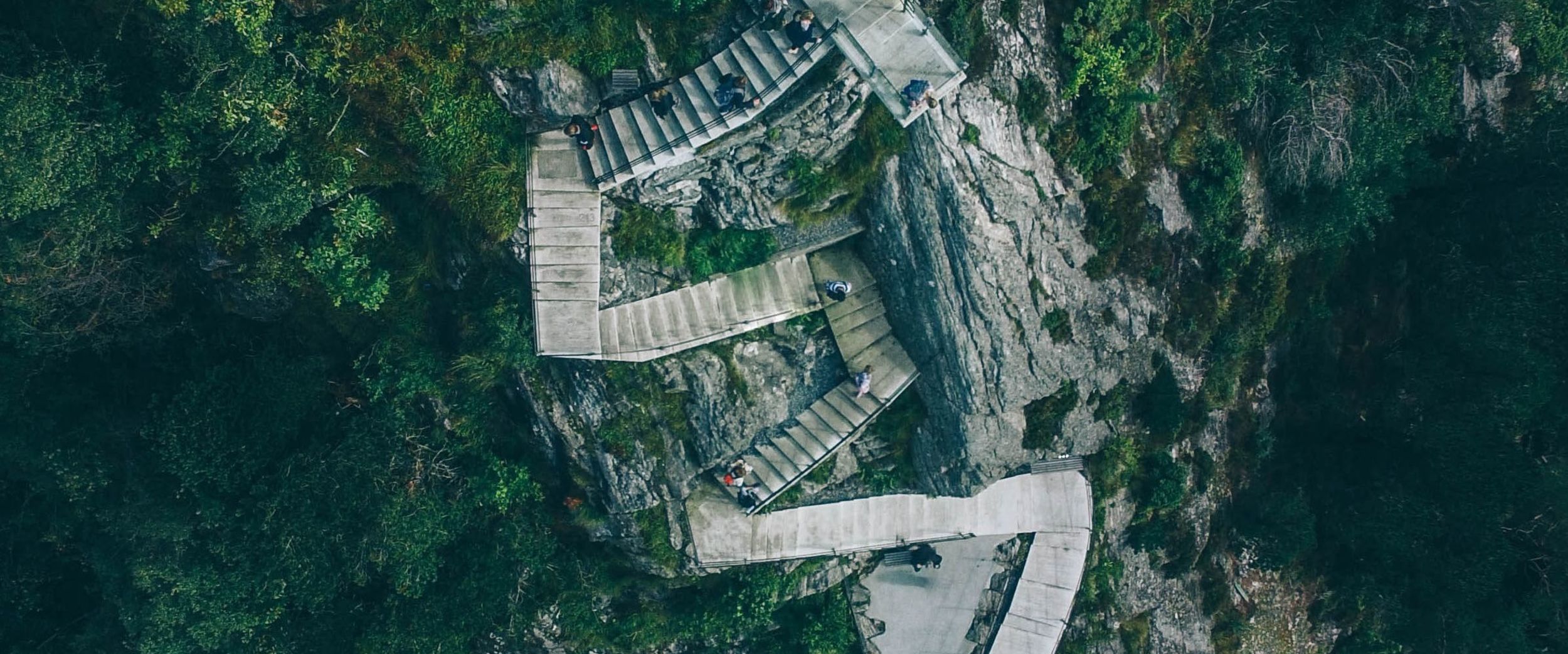 Aalesund city park stairs to Fjellstua

