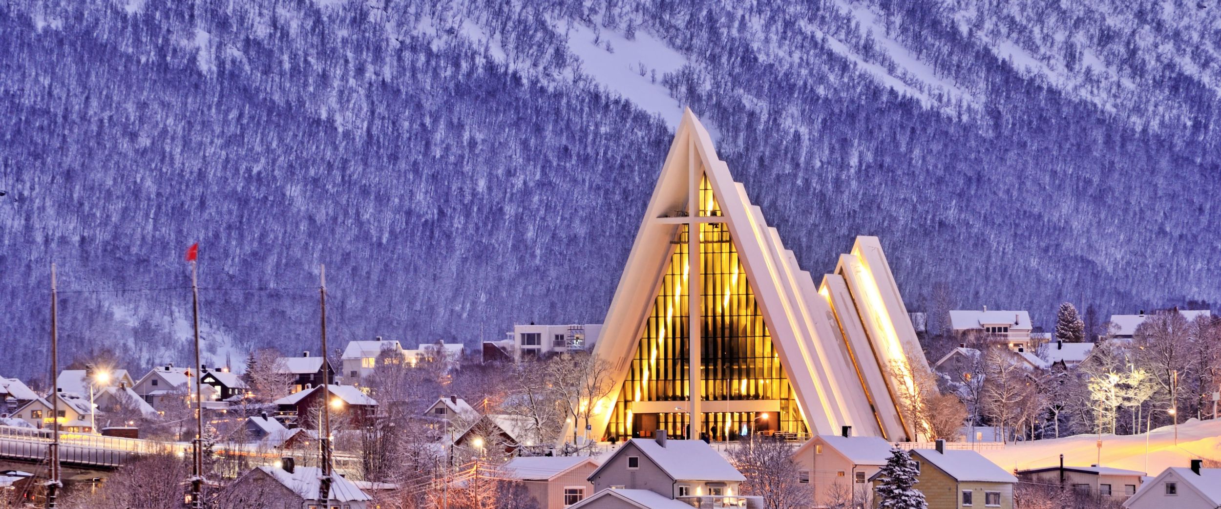 Cathedral in winter in Tromsø.