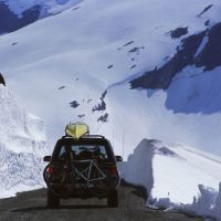 A lot of snow around the road to Dalsnibba even though it is summer. Photo: Destinasjon Ålesund & Sunnmøre