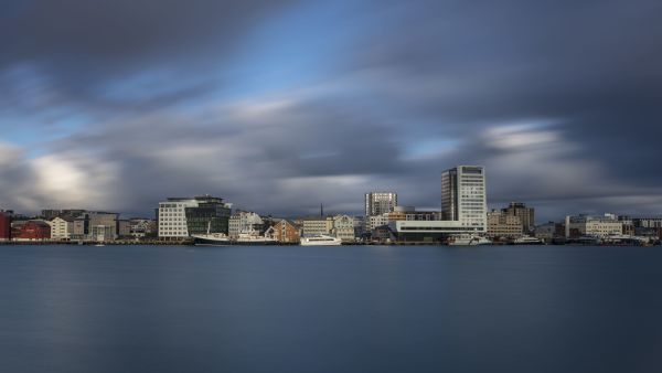 City of Bodø seen from the seaside.