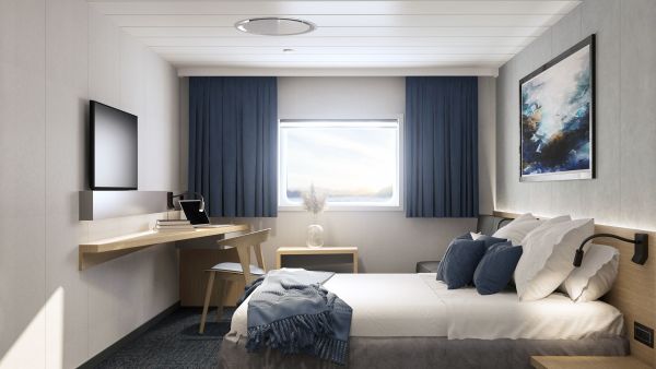 Seaview cabin double bed