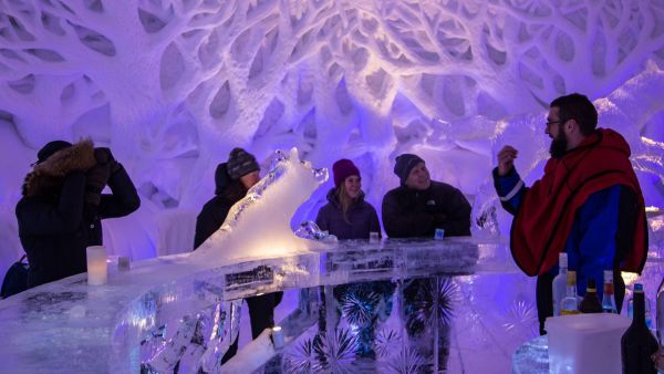 Ice bar at Kirkenes Snow Hotel