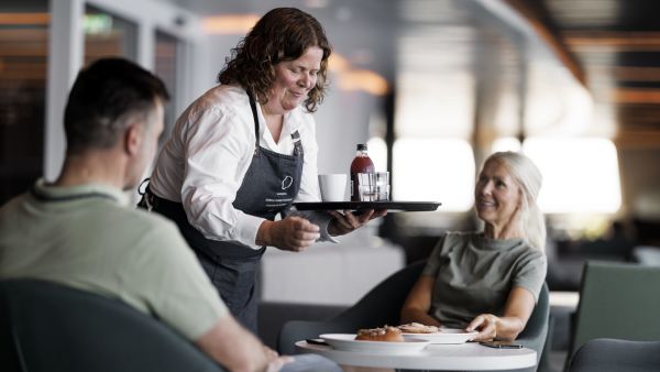 On board menu serving in the bow lounge. Photo Marius Beck Dahle