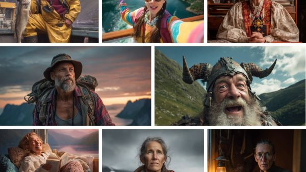 Collage of Norwegian stereotypes